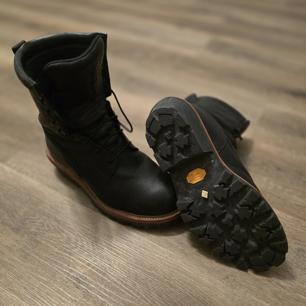 Black Leather Men's Boots